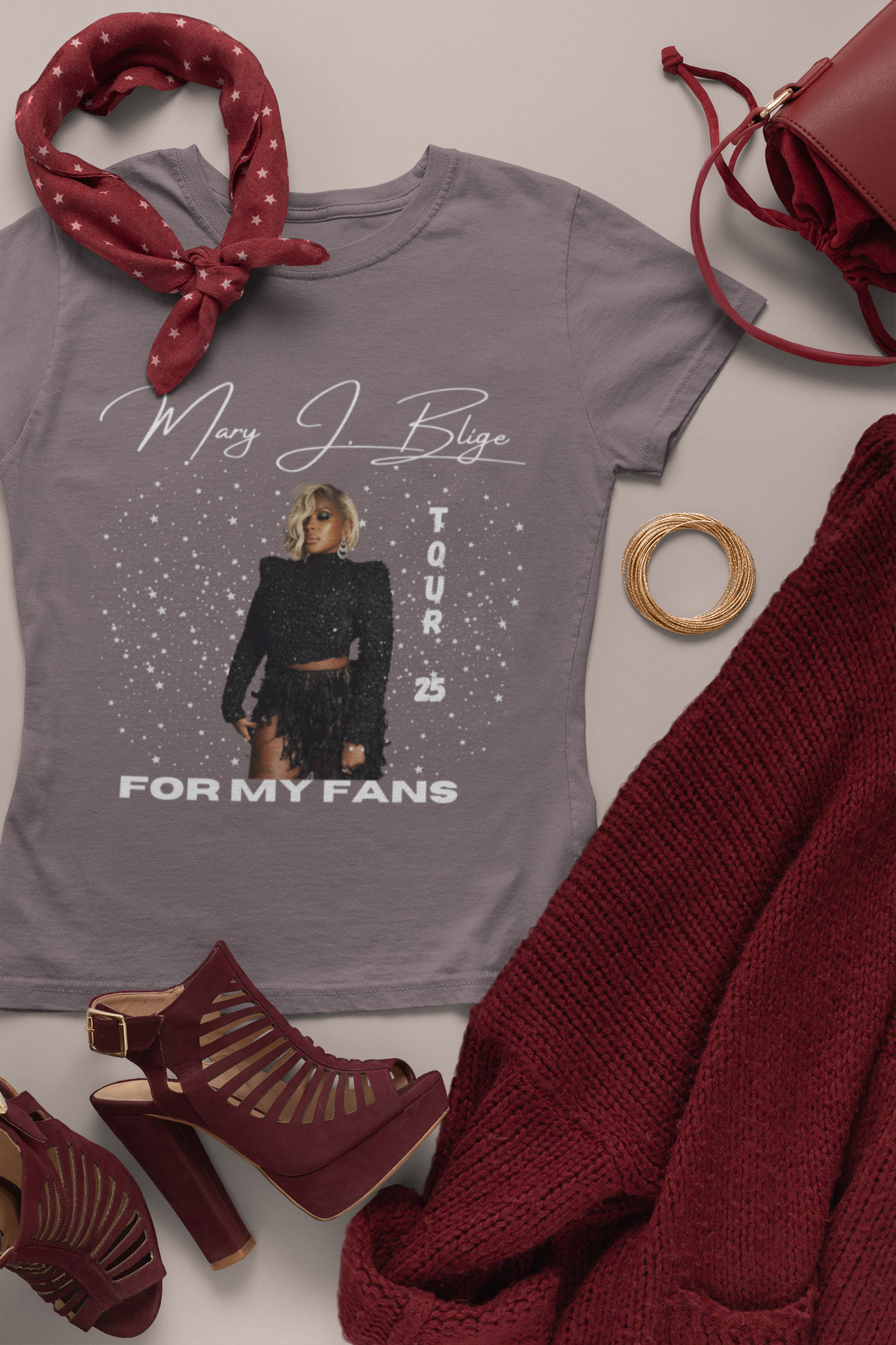 Mary J Blige Graphic Shirt, Mary J Blige, For My Fans Tour 2025 T-Shirt, Mary J Blige Fan Gift, Mary J Blige Merch, Mary J Blige Shirt