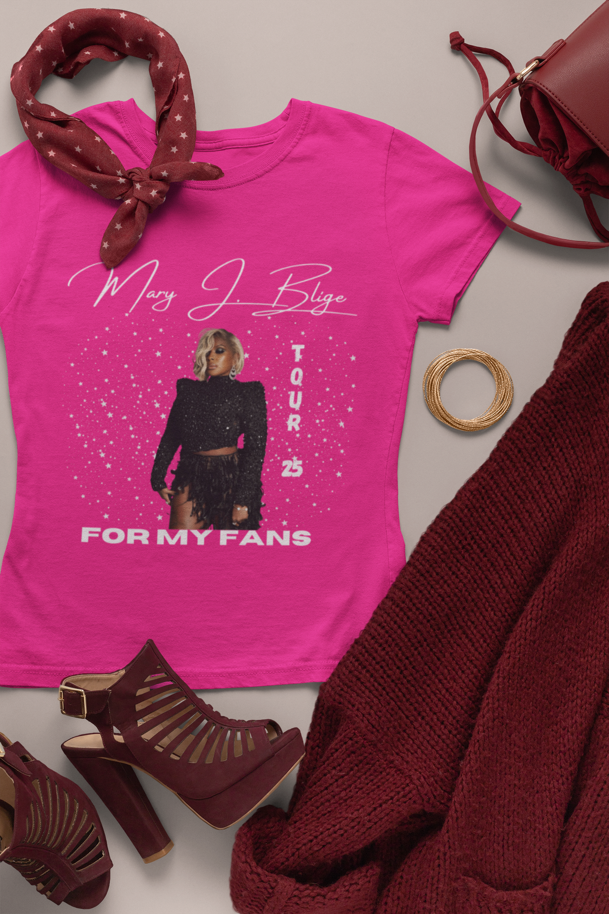 Mary J Blige Graphic Shirt, Mary J Blige, For My Fans Tour 2025 T-Shirt, Mary J Blige Fan Gift, Mary J Blige Merch, Mary J Blige Shirt
