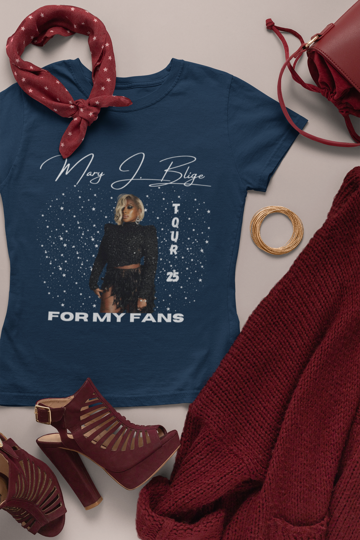 Mary J Blige Graphic Shirt, Mary J Blige, For My Fans Tour 2025 T-Shirt, Mary J Blige Fan Gift, Mary J Blige Merch, Mary J Blige Shirt