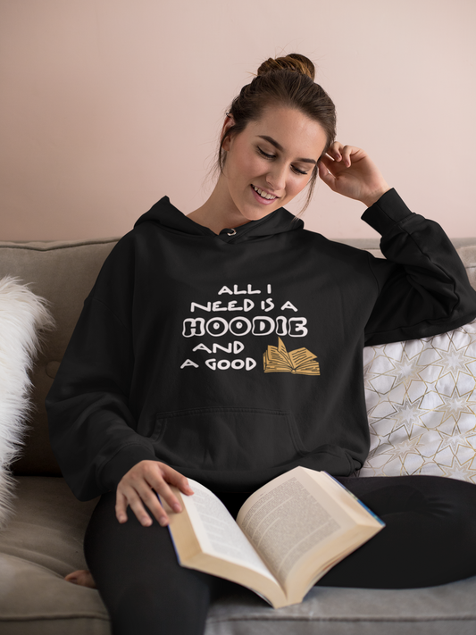 Hoodie & A Good Book PNG, SVG Digital Download