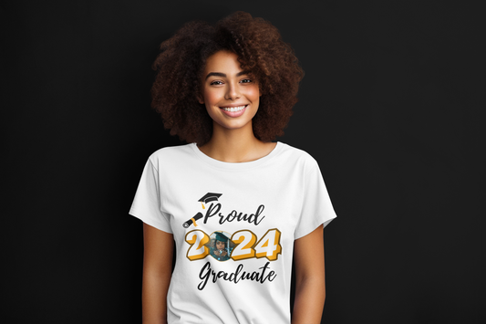 Graduation T Shirt Template 4 Bundle Class of 2024 Editable in CANVA Graduation Family Shirt Design Template PNG Graduation Senior 2024